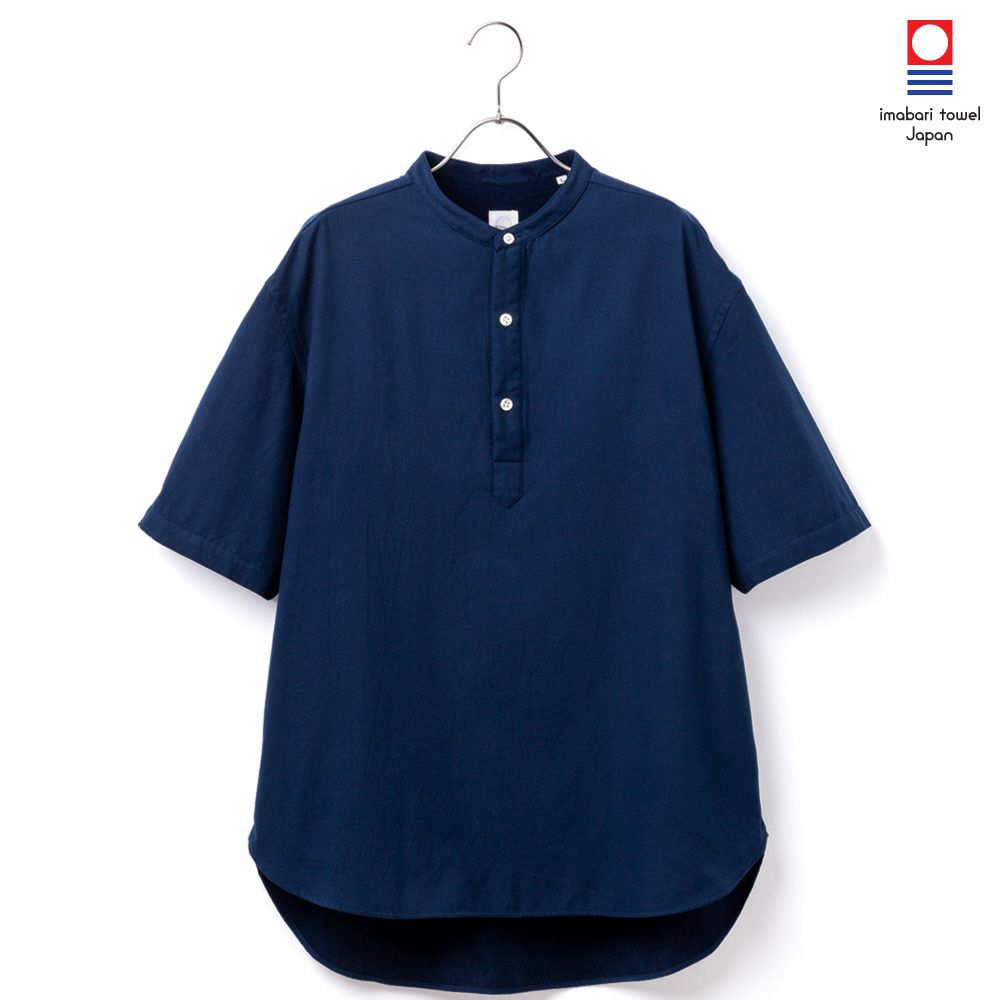 今治タオル プレミアムパイル メンズ プルオーバーシャツ 半袖 バンド  